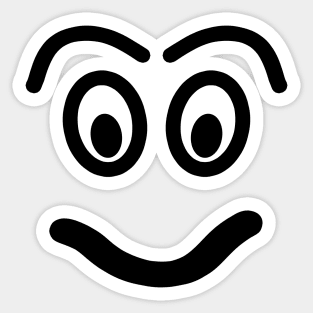 Funny face - smiley. Sticker